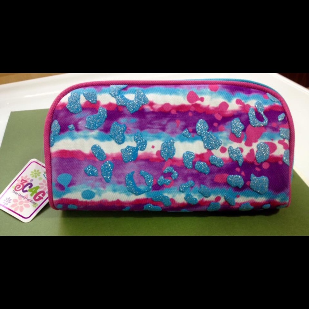 3C4G Tie Dye Leopard Print Makeup/Pencil Case